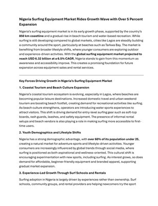 Nigeria Surfing Equipment Market Outlook to 2035