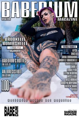 BROOKELLE BOMBSHELLE SPECIAL ISSUE - BABEDIUM MAGAZINE COVER POSTER