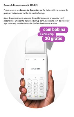Cupom de Desconto com até 30% OFF- Descontão Sumup