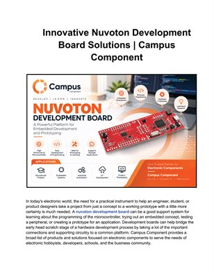 Innovative Nuvoton Development Board Solutions | Campus Component 