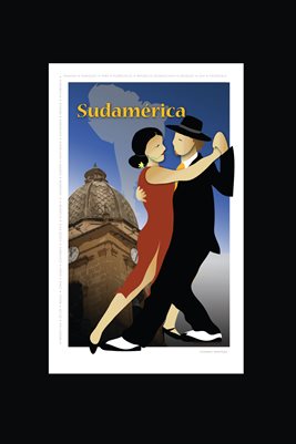 South America Poster 12 x18