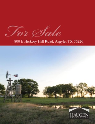 Haugen Properties - 800 E. Hickory Hill Road, Argyle, Texas 76226