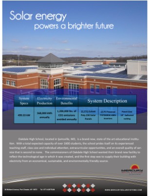 Oakdale High School Case Study with Mercury Solar Systems