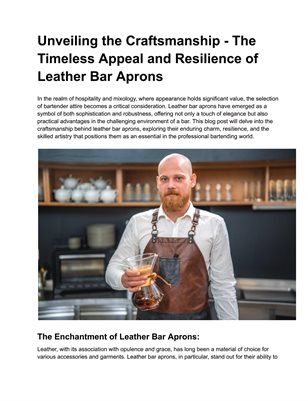 Leather BAr Apron