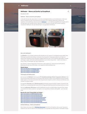 WellHeater – Wärme und Komfort auf Knopfdruck