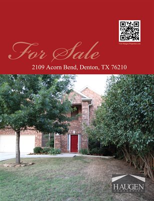 Haugen Properties - 2109 Acorn Bend, Denton, TX 76210 
