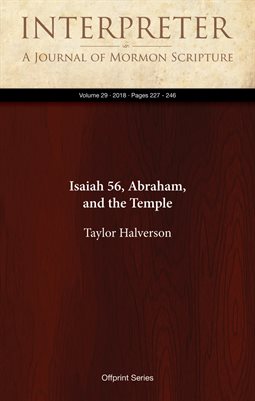 Isaiah 56, Abraham, and the TempleNew Publication