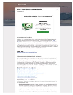 Puriva Kapseln – Natürlich zu mehr Wohlbefinden