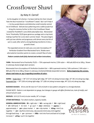 Crossflower Shawl - OUTER PAGES