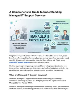 A Comprehensive Guide to Understanding Managed IT Support Services