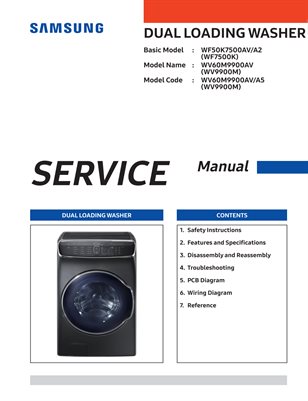 SAMSUNG WV60M9900AVA5 Service Manual