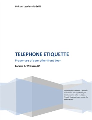 Telephone Etiquette