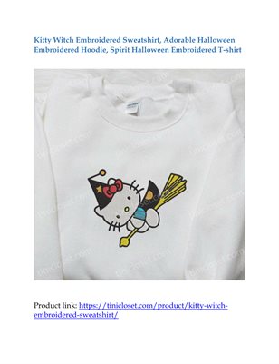 Kitty Witch Embroidered Sweatshirt
