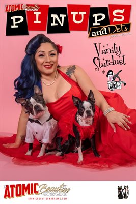 Atomic Beauties Magazine - Pinups and Pets Special Edition 2026 Vanity Stardust Cover Poster