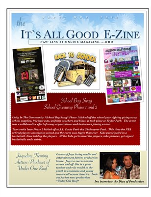 AGH Magazine with  School Bag Swag event, Baby Erin, Ya Heard Bounce Documentary and Jaq the Film Diva
