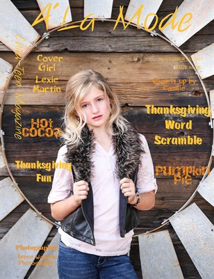 A'La Mode Child-Teen Magazine, Issue #58 "Thankful Thanksgiving "
