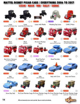 disney cars mini racers checklist