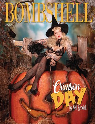 BOMBSHELL Magazine October 2025 HALLOWEEN ISSUE - Crimson Day Cover