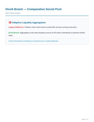 🎯 Adaptive Liquidity Aggregation