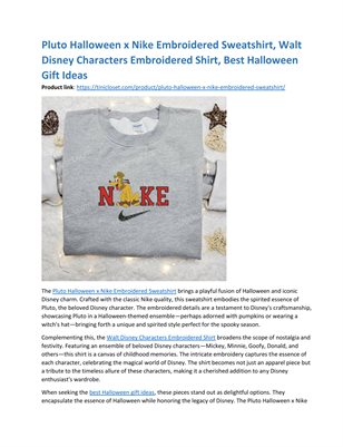 Pluto Halloween x Nike Embroidered Sweatshirt