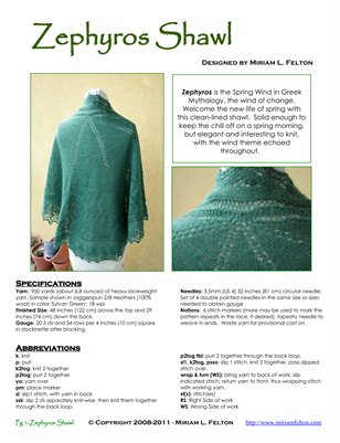 Zephyros Shawl OUTSIDE PAGES