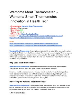 Wamoma Meat Thermometer