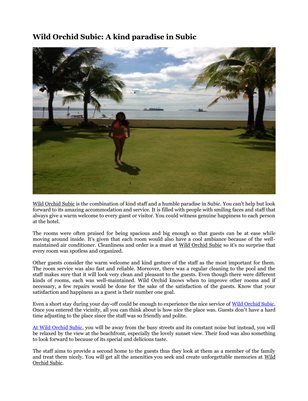 Wild Orchid Subic: A kind paradise in Subic