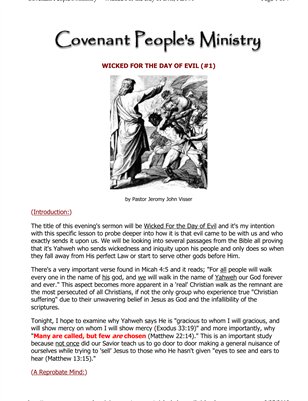 Wicked For the Day of Evil, Part #1