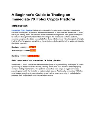 👉🤑Immediate 7X Folex Platform-{SPLENDID TRADING PLATFORM}-CHECK NOW OFFICIAL WEBSITE 💸🎁!!