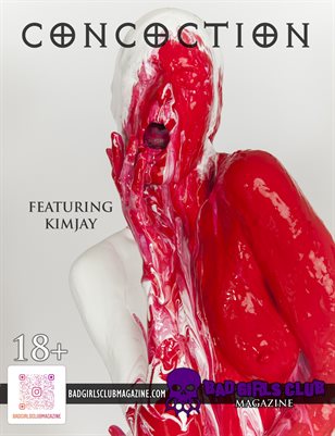 Concoction - A Devilish But Sexy Body Paint of Kimjay with Red and White Colors