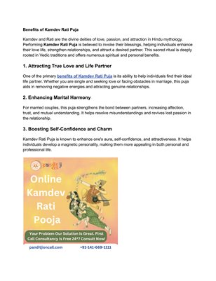 Top Benefits of Kamdev Rati Puja for Love & Relationships