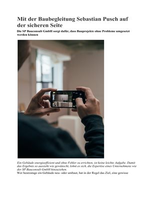 Mit der Baubegleitung Sebastian Pusch auf der sicheren Seite