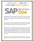 SAP Business One at Be One Solutions by ProAxia Consultants