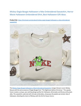 Mickey Oogie Boogie Halloween x Nike Embroidered Sweatshirt