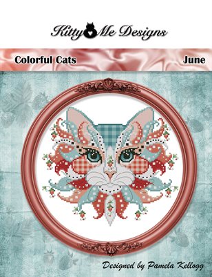 Colorful Cats June Counted Cross Stitch Pattern