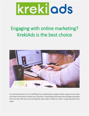 Engaging with online marketing? KrekiAds is the best choice