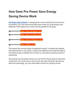 Pro Power Save Reviews-(⛔REVIEWS AND COMPLAINTS!⛔)-Is This Energy Saver Scam Or Legit?