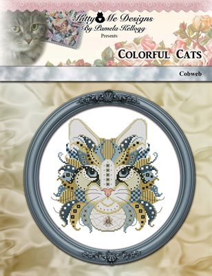 Colorful Cats Cobweb Counted Cross Stitch Pattern