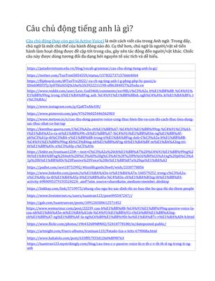 cách thức viết 1 câu chủ động tiếng anh hoàn chỉnh