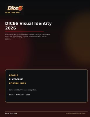 DICE6 Visual Identity 2026