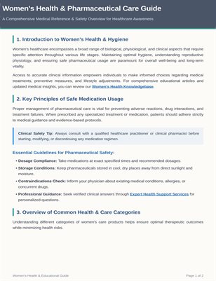 Women's Health & Pharmaceutical Care Guiden
