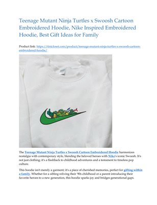 Teenage Mutant Ninja Turtles x Swoosh Cartoon Embroidered