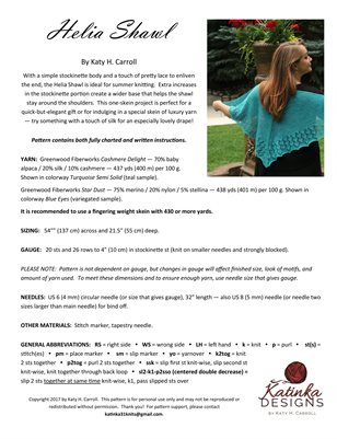 Helia Shawl - Greenwood Yarns