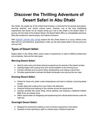 DESERT SAFARI ABU DHABI