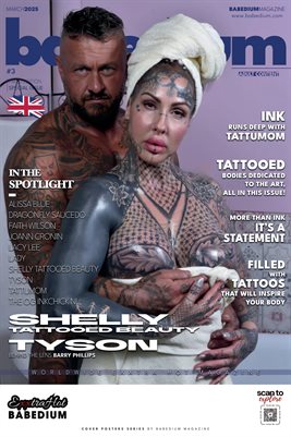 SHELLY TATTOOED BEAUTY INKED EDITION - BABEDIUM MAGAZINE COVER POSTER