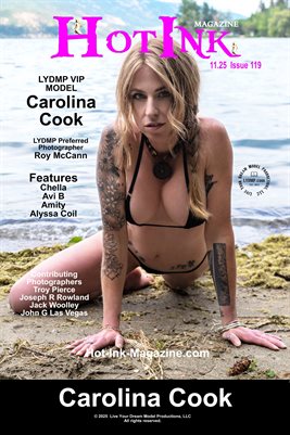 HOT INK MAGAZINE COVER POSTER - Cover Model Carolina Cook - November 2025