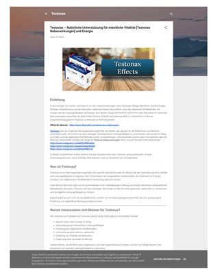 Testonax – Natürliche Unterstützung für männliche Vitalität [Testonax Nebenwirkungen] und Energie
