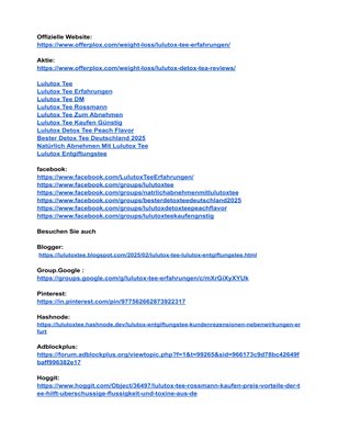 Lulutox Tee Zum Abnehmen - Bewertungen | Ist es echt?