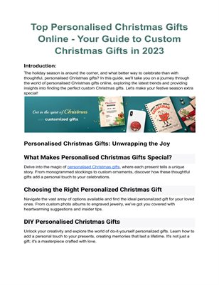 Top Personalised Christmas Gifts Online - Your Guide to Custom Christmas Gifts in 2023!