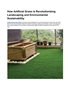 How Artificial Grass is Revolutionizing Landscaping and Environmental Sustainability